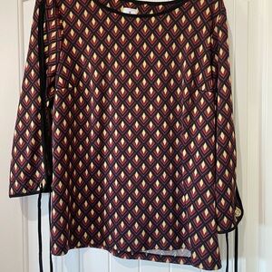 Dress Barn Multicolor Diamond Print Blouse